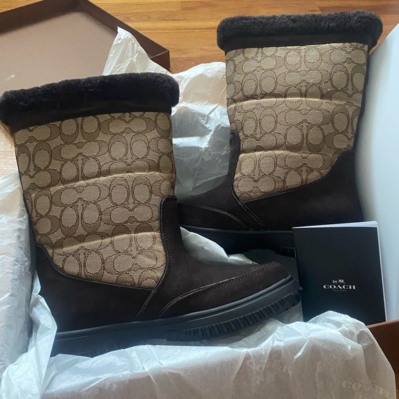 Coach Sherman Winter Boots size 8.5 New With Tags